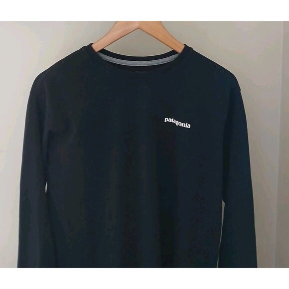 Patagonia Responsibili-tee Logo L/S T-Shirt Size Small Black - Picture 3 of 8